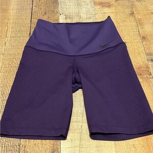Nike dri fit dark purple biker shorts